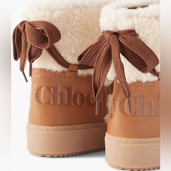 REVOLVE SEE BY CHLOÉ Charlee shearling ankle boots - Picture 2 of 12